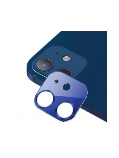 Protectie Camera Usams Metal si Sticla Securizata Pentru iPhone 12 Albastru